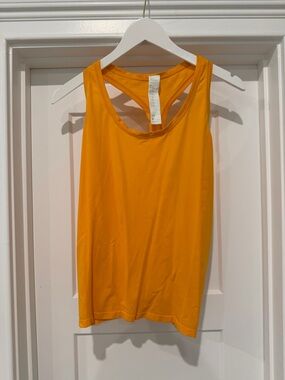 Fabletics Women's Racerback Tank in Bright Orange
